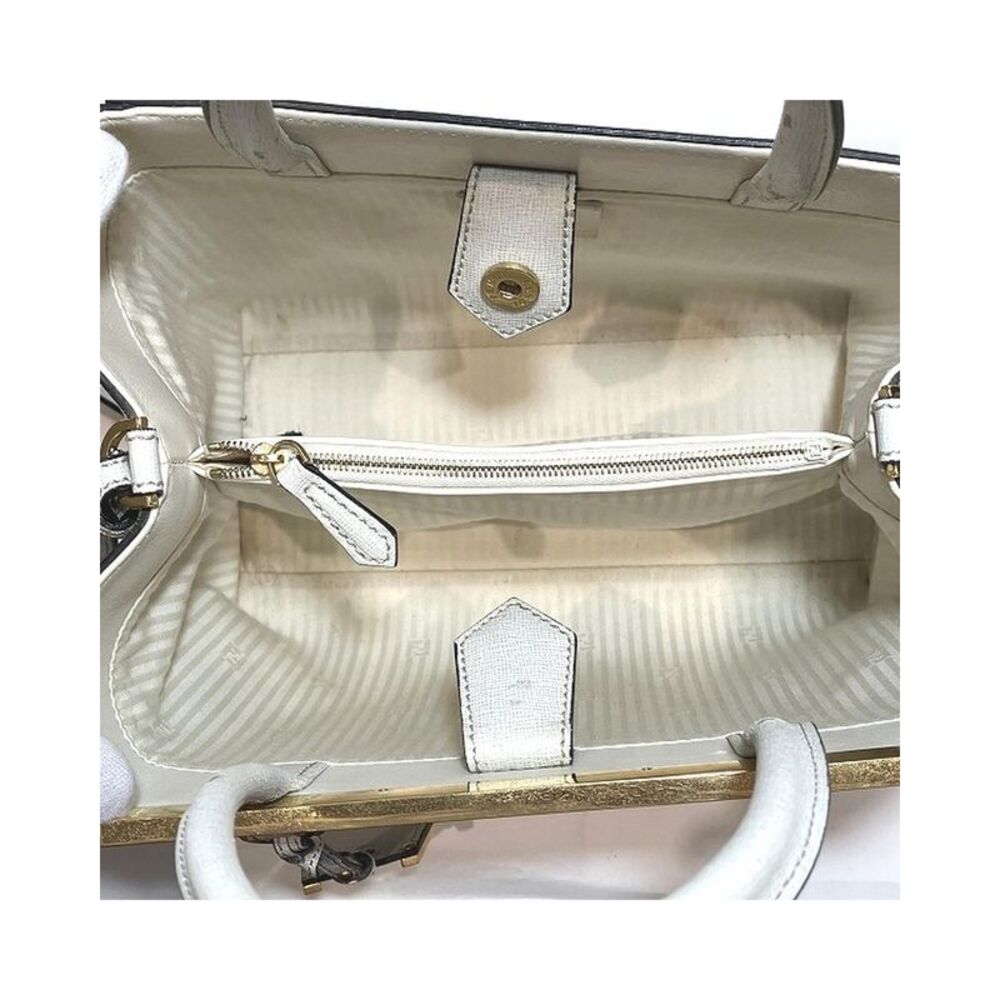 Pre Loved Fendi 2Jours Medium Tote White - Picture 6 of 8
